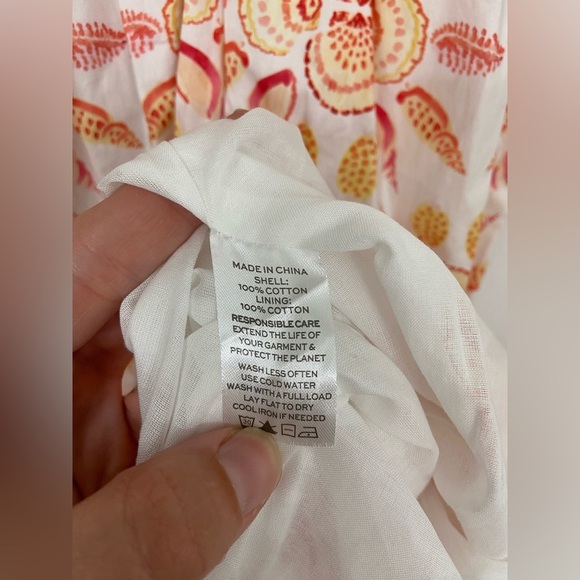 NWT The Sydney Nap Dress Orange Shell Mosaic Cotton Maxi Dress Size XL - Picture 8 of 11